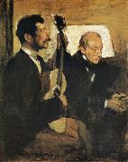 Edgar Degas Artist-s Father and Pagand painting
